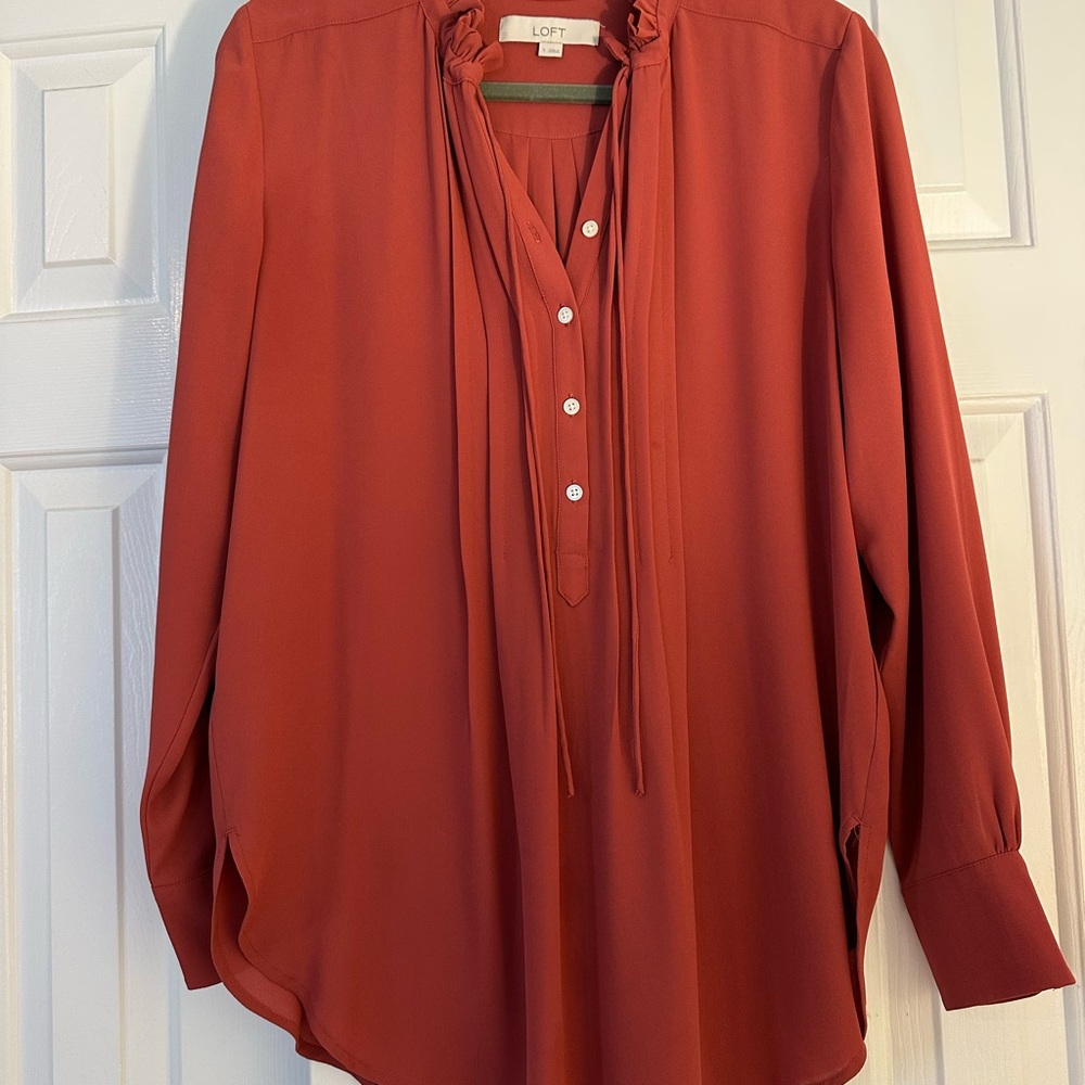 LOFT Women's Terracotta Blouse